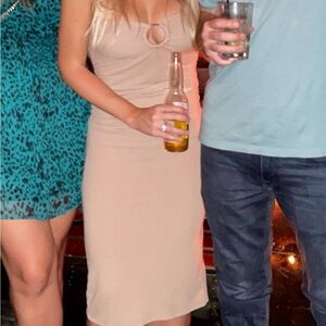 Forever 21 Beige Midi Dress